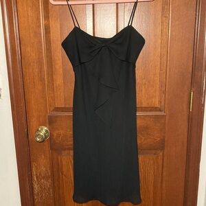 Vintage Jump Black Bow Mesh Y2K 2000s 90s Formal Mini Dress 9/10